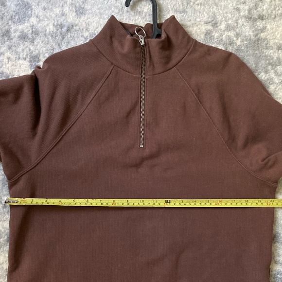 [Madewell] MWL Ribbed Half-Zip Raglan Sweatshirt Small - Picture 4 of 10